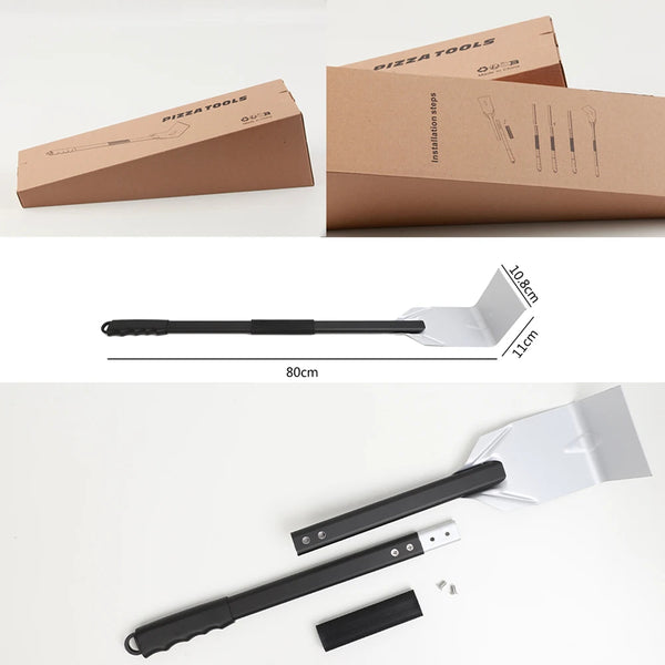 3-Piece Ash Rake Set - Pizza Oven Cleaning Tools with Long Handles