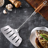 Premium Fish Spatula - 304 Stainless Steel Slotted Turner for Delicate Foods