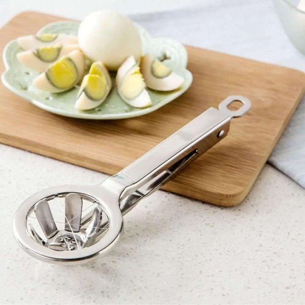 Stainless Steel Kitchen Egg Slicer - Petal Shape Egg Cutter