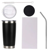 20oz Tumbler with Lid And Metal StraCoffee Mug Tumbler - 20oz Insulated Tumbler with Lid and Metal Straw !w Cup Bulk Vacuum Insulated Double Wall Coffee Powder Coated Mug 12pcs