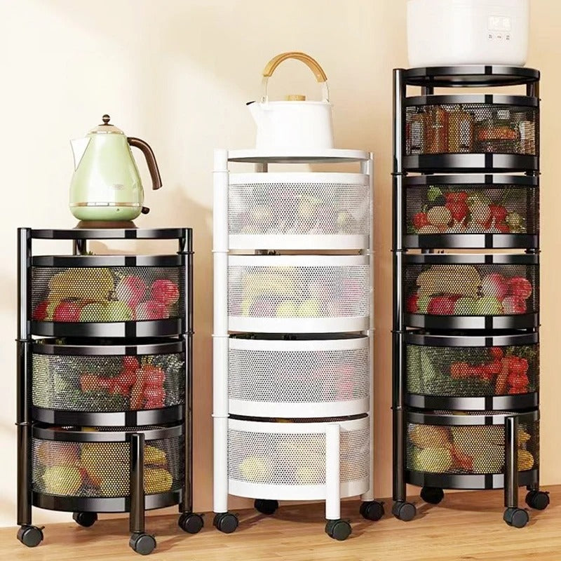 Multi-Functional Fruits Rotating Storage Rack - Culinarywellbeing