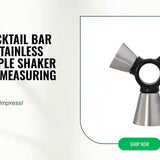 3 in 1 cocktail bar shaker stainless steel triple shaker alcohol measuring cup by@Outfy