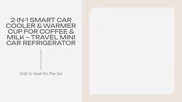 2-in-1 Smart Car Cooler &amp; Warmer Cup for Coffee &amp; Milk &ndash; Travel Mini Car Refrigerator by@Outfy