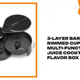 3-Layer Bar Glass Rimmed Cup Plastic Multi-functional Juice Cocktail Flavor Box by@Outfy