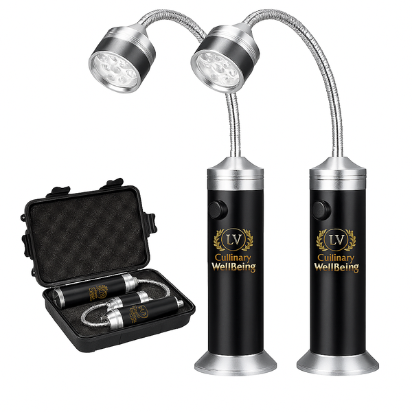 360° Magnetic BBQ Grill Light - 9 LED Super Bright, Weather Resistant, Gooseneck Camping Light (Batteries Not Included) - CulinaryWellBeing