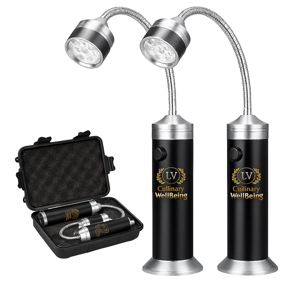 360° Magnetic BBQ Grill Light - 9 LED Super Bright, Weather Resistant, Gooseneck Camping Light (Batteries Not Included) - CulinaryWellBeing