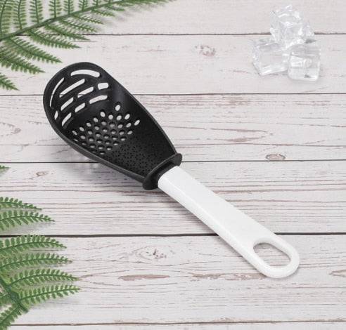 Soup Spoon Long Handle Kitchen Strainer Solid Color Cooking Colander Kitchen Scoop Plastic Tableware Colander Hot - Culinarywellbeing