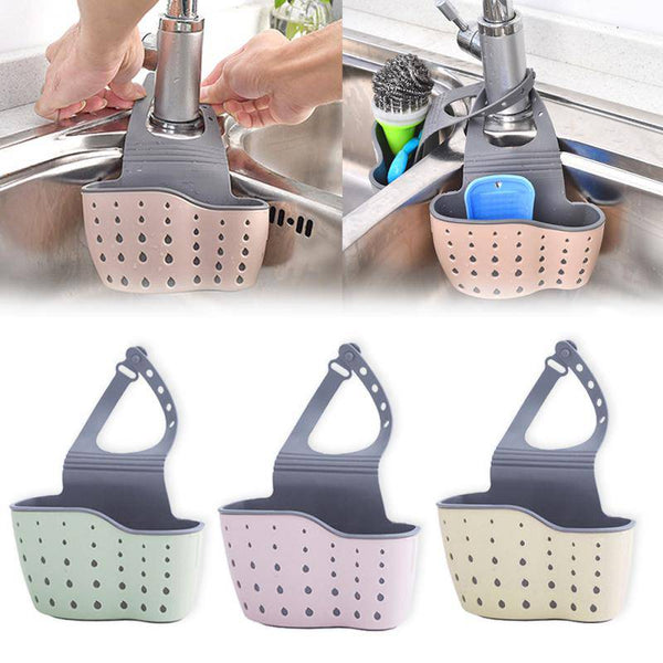 Storage Drain Basket Sink Holder Adjustable - Culinarywellbeing