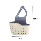 Storage drain basket sink holder with adjustable design for kitchen organization.