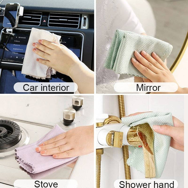 Microfiber Glass Cleaning Cloth Rag Lint-Free - Culinarywellbeing