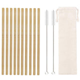 Natural Bamboo Straw Reusable with Cleaning Brush Eco-friendly Bamboo THE BEST CHOICE OF DRINKING STRAWS FOR KIDS & ADULTS - This beautiful set of 10 organic bamboo straws originate are reusable, biodegradable and natural. bamboo sTheWellBeing1Natural Bamboo Straw ReusableCulinaryWellBeing