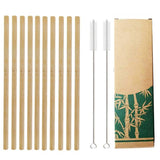 Natural Bamboo Straw Reusable with Cleaning Brush Eco-friendly Bamboo Cocktail Straws - Culinarywellbeing