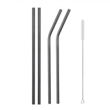 Metal drinking straws With Cleaner Brush 304 Stainless Steel