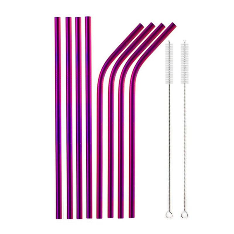 Metal drinking straws With Cleaner Brush 304 Stainless Steel