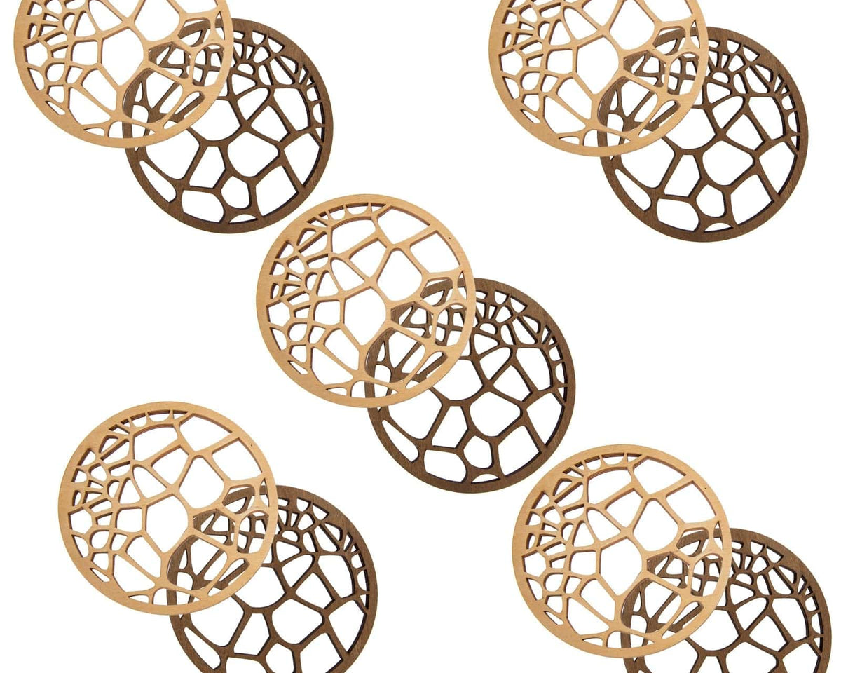 Wooden Coasters Set: Farmhouse Decor for Tea Coffee and Table Protection - Culinarywellbeing