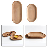 Oval Wooden Tea Tray Serving Table Plate Snacks Food Storage Dish for Tray Fruit Dishes Saucer Dessert Serving Tray Bamboo Tray - Culinarywellbeing