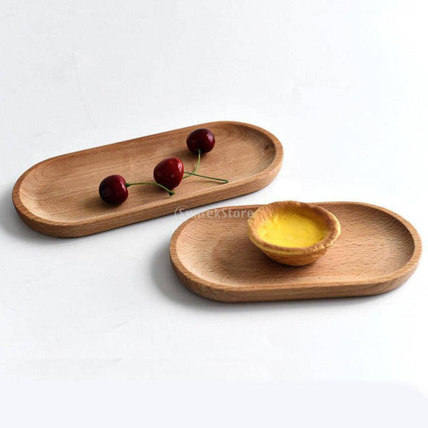 Oval Wooden Tea Tray Serving Table Plate Snacks Food Storage Dish for Tray Fruit Dishes Saucer Dessert Serving Tray Bamboo Tray - Culinarywellbeing