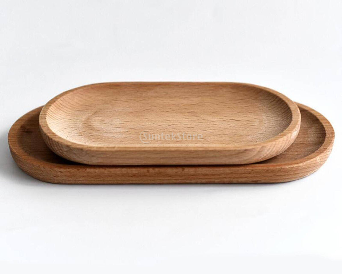 Oval Wooden Tea Tray Serving Table Plate Snacks Food Storage Dish for Tray Fruit Dishes Saucer Dessert Serving Tray Bamboo Tray - Culinarywellbeing