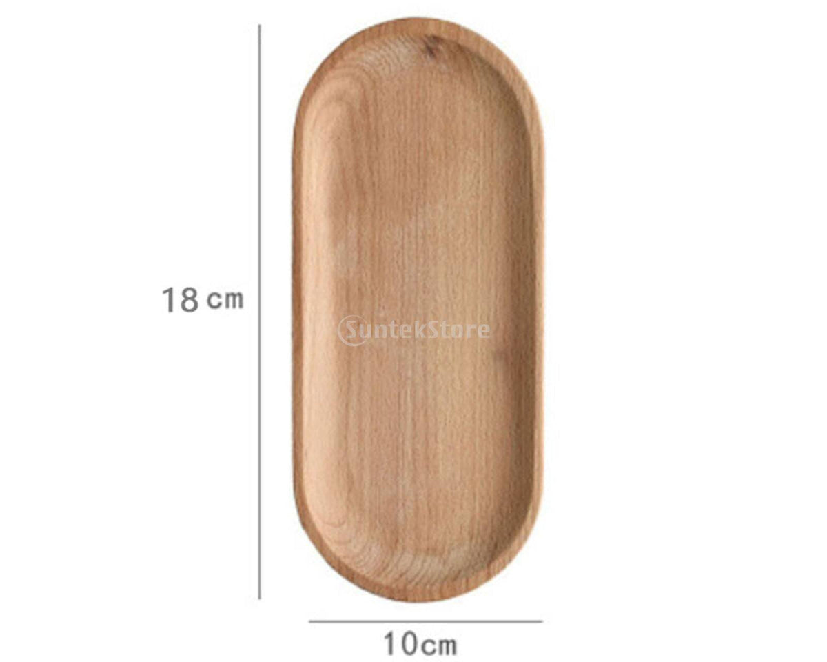Oval Wooden Tea Tray Serving Table Plate Snacks Food Storage Dish for Tray Fruit Dishes Saucer Dessert Serving Tray Bamboo Tray - Culinarywellbeing
