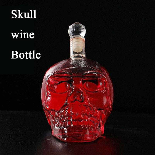 Decanter Skull Glass  Wine Bottle Whisky Wine Crystal Cups Bar Set