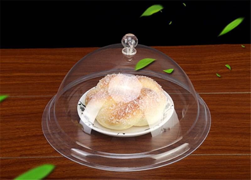 Transparent round food cover Exhibition preservation Lid cake Lids PC acrylic meal cover bread cover snack dust tray Lids - Culinarywellbeing