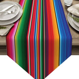 Colorful Mexico Abstract Flower Modern Table Runner Cotton Linen Tablecloth Wedding Party Dinner Coffee Table Decoration Cloth - TheWellBeing1