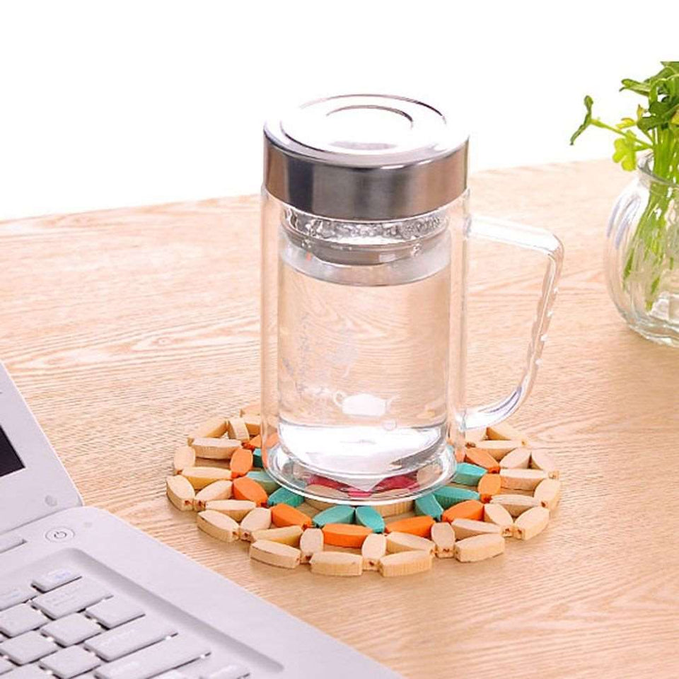 Bamboo Desk Table Mat Set: Heat
Insulation, Coasters, and Kitchen AcceOccasion: Kitchen, PartyFeature: Heat Insulation, Non-Slip Shape: Round Color: Colorful Material: Bamboo Diameter: about 15cm Package list: 1pcs Table MatsTheWellBeing1Bamboo Desk Table Mat SetCulinaryWellBeing