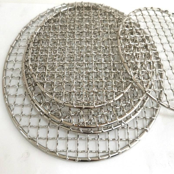 Stainless Steel round BBQ net Grill Mesh Roast  Bacon Grill Tool Iron  non-stick BBQ Mat Grid - Culinarywellbeing