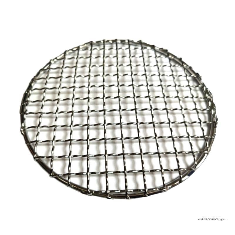 Stainless Steel round BBQ net Grill Mesh Roast  Bacon Grill Tool Iron Stainless Steel Grill Net is campfire- rated- and easy to clean-. 
 Barbecue Camping Pot Rack has clear mesh spacing for food heated evenly. 
 The high heat-resistanTheWellBeing1Stainless Steel round BBQ net Grill Mesh Roast Bacon Grill Tool IronCulinaryWellBeing