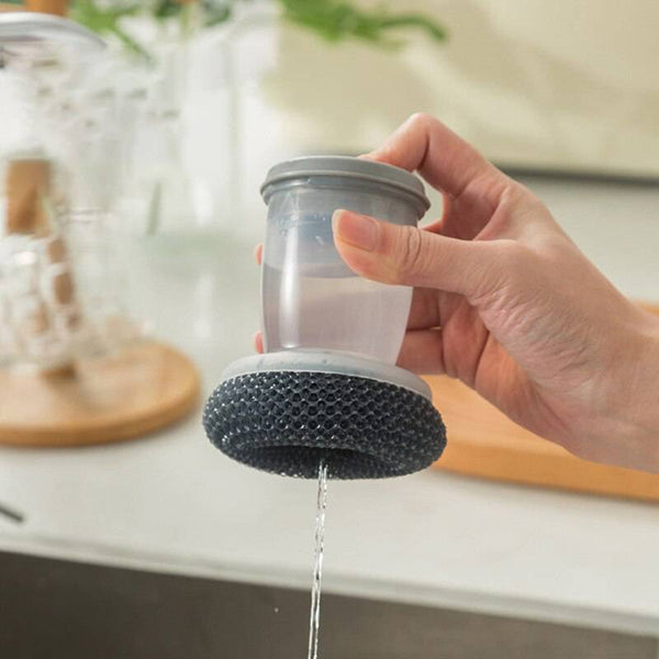 Portable Kitchen Soap Dispensing Dishwashing Tool Brush Easy Use Scrubber Wash Clean Tool Kitchen Cleaning Tool - Culinarywellbeing