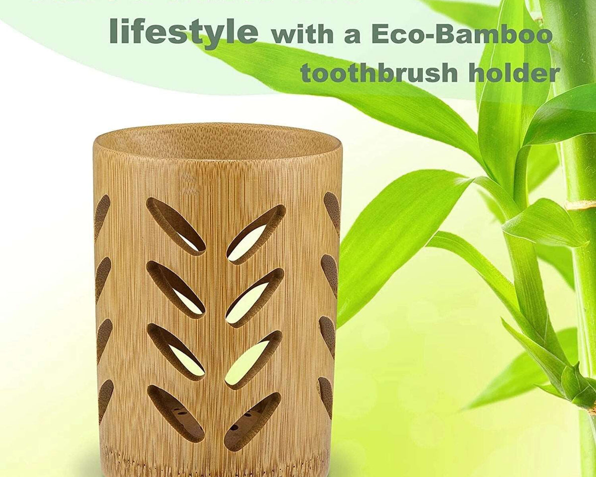 Bamboo Toothbrush & Toothpaste Cup holder With Drainage Quick Drying - Culinarywellbeing