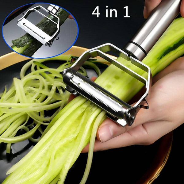 Stainless Steel Peeler Fruit Vegetable Multifunction Grater Julienne Peeler Slice Melon Potato Carrot Cucumber Home Kitchen Tool - Culinarywellbeing