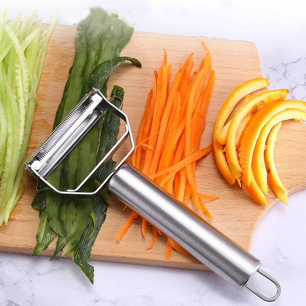 Stainless Steel Peeler Fruit Vegetable Multifunction Grater Julienne Peeler Slice Melon Potato Carrot Cucumber Home Kitchen Tool - Culinarywellbeing