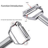 Stainless Steel Peeler Fruit Vegetable Multifunction Grater Julienne Peeler Slice Melon Potato Carrot Cucumber Home Kitchen Tool - Culinarywellbeing