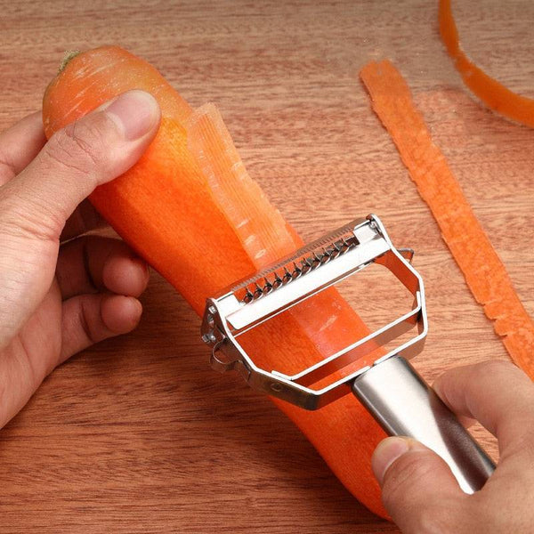 Stainless Steel Peeler Fruit Vegetable Multifunction Grater Julienne Peeler Slice Melon Potato Carrot Cucumber Home Kitchen Tool - Culinarywellbeing