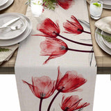 Blue Tulip Kitchen & Dining Table Runner Elegant Anti-Stain Decor - Culinarywellbeing