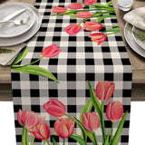 Blue Tulip Kitchen & Dining Table Runner Elegant Anti-Stain Decor - Culinarywellbeing