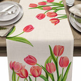 Blue Tulip Kitchen & Dining Table Runner Elegant Anti-Stain Decor - Culinarywellbeing