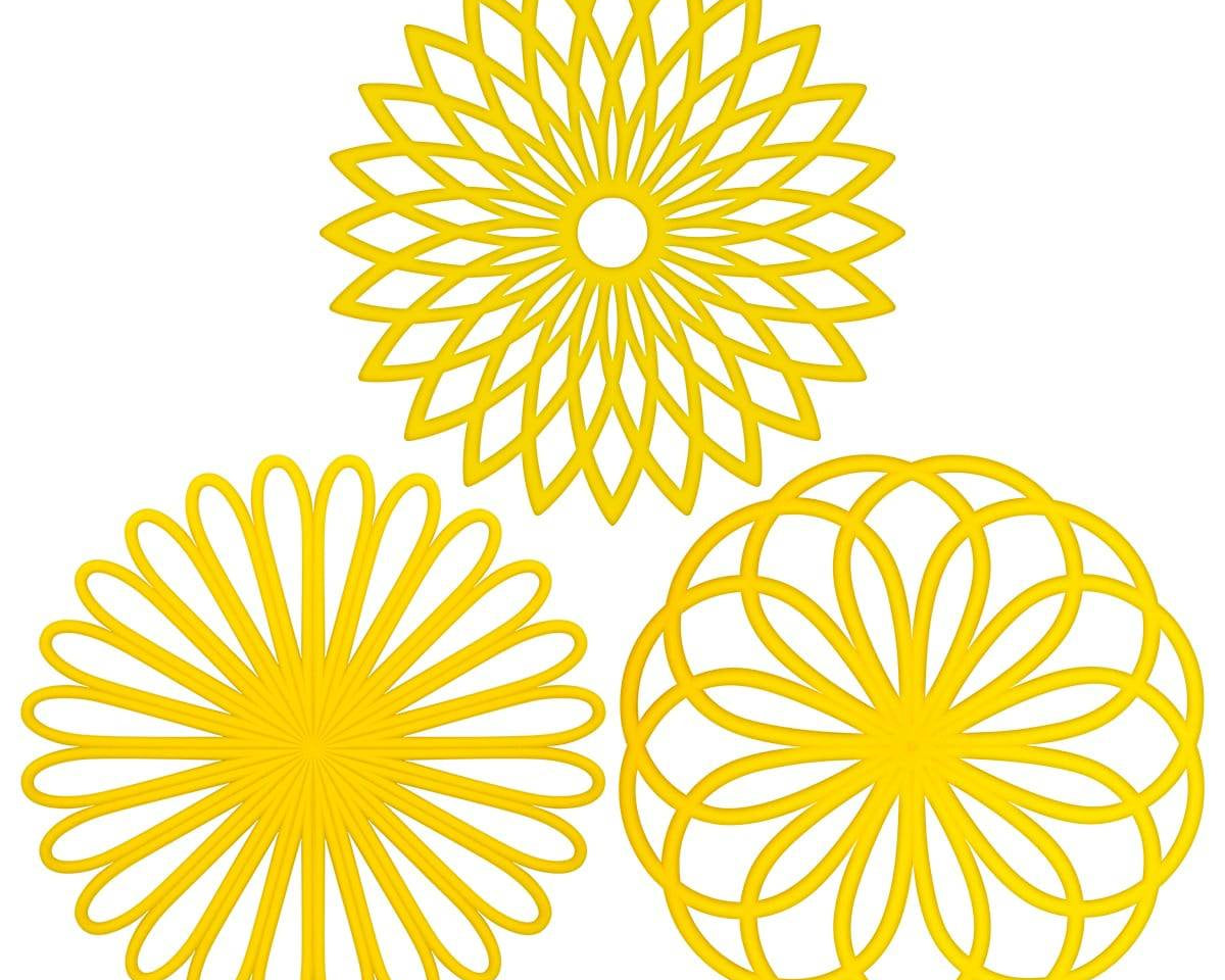 Silicone Trivet Mat Geometric Flower Woven Pads Durable Insulated Non Slip Heat Resistance Placemat Table Protect Decoration - Culinarywellbeing