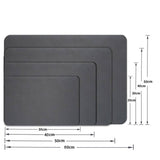Large kitchen super absorbent draining drying mat in various sizes with measurement guides.