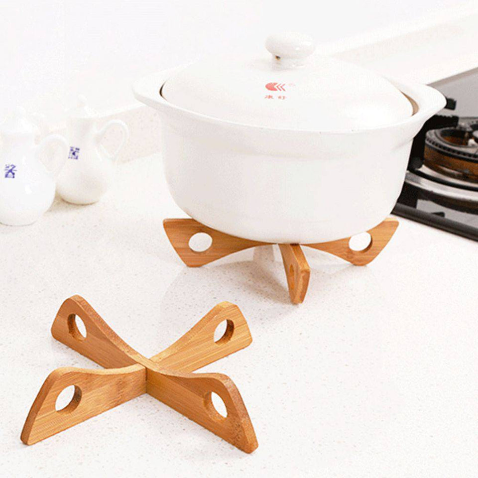 Bamboo Detachable Cross Tray Rack Mat-Pot Holder, Steaming Placemat, and Cooling Dish Holder - Culinarywellbeing
