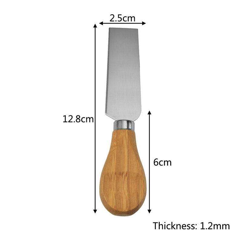 Steel Stainless Cheese Knives with Bamboo Wood Handle Cheese Slicer Ch100% brand new and high quality.
  Made of high quality stainless steel that enable you to easily handle and slice all types of cheese with little efforts and polishTheWellBeing1Bamboo Wood Handle Cheese Slicer Cheese Cutter Kitchen Baking ToolCulinaryWellBeing