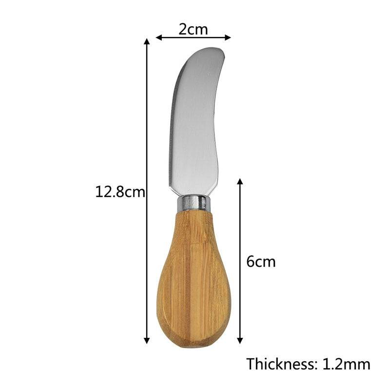 Steel Stainless Cheese Knives with Bamboo Wood Handle Cheese Slicer Ch100% brand new and high quality.
  Made of high quality stainless steel that enable you to easily handle and slice all types of cheese with little efforts and polishTheWellBeing1Bamboo Wood Handle Cheese Slicer Cheese Cutter Kitchen Baking ToolCulinaryWellBeing