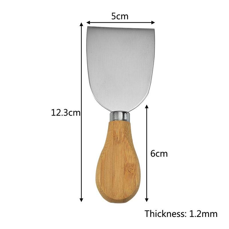 Steel Stainless Cheese Knives with Bamboo Wood Handle Cheese Slicer Ch100% brand new and high quality.
  Made of high quality stainless steel that enable you to easily handle and slice all types of cheese with little efforts and polishTheWellBeing1Bamboo Wood Handle Cheese Slicer Cheese Cutter Kitchen Baking ToolCulinaryWellBeing