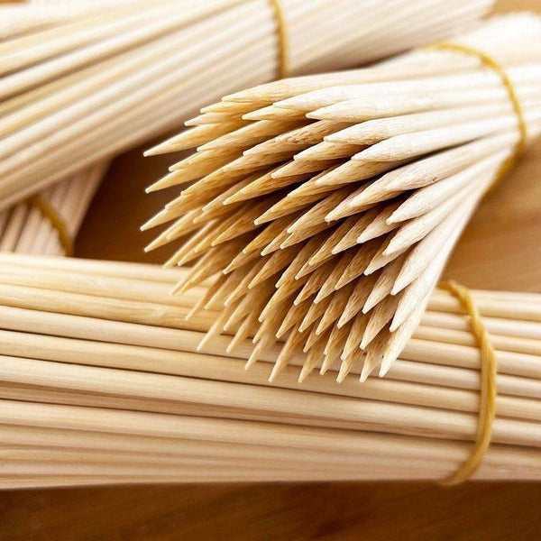 TheWellBeing™ 90pcs Food-Grade Bamboo Skewer Sticks - Disposable BBQ Tools (15/20/25/30cm) - Culinarywellbeing