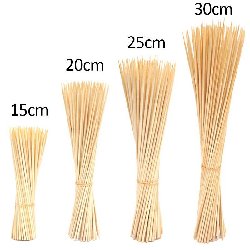 TheWellBeing™ 90pcs Food-Grade Bamboo Skewer Sticks - Disposable BBQ Tools (15/20/25/30cm) - Culinarywellbeing