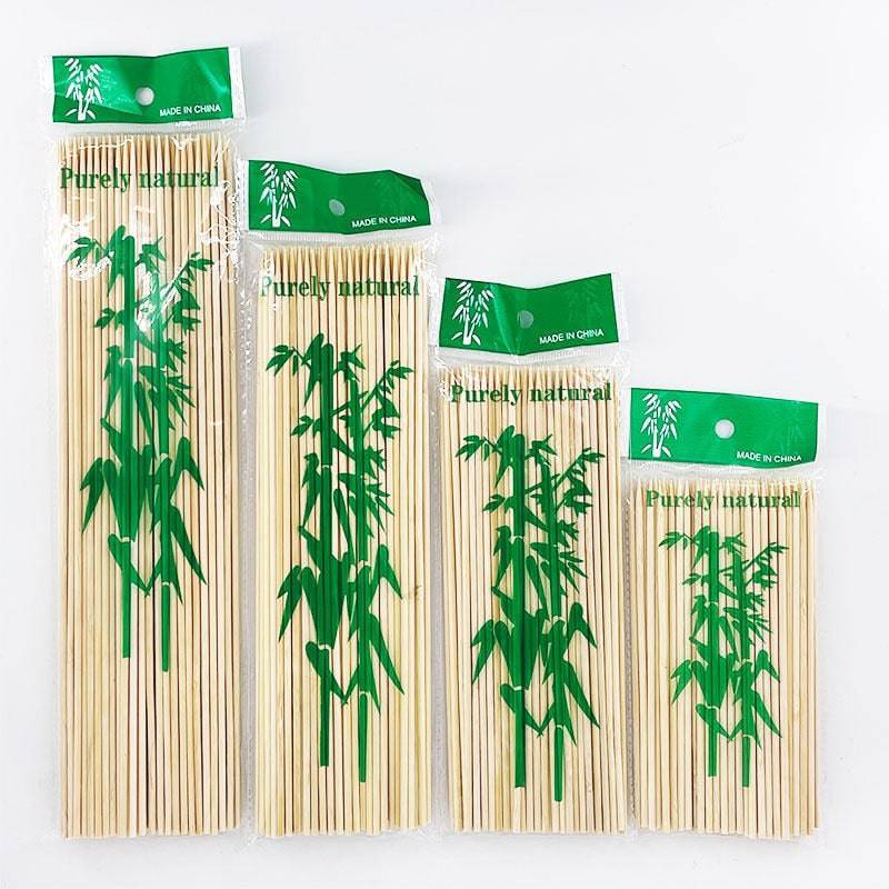 TheWellBeing™ 90pcs Food-Grade Bamboo Skewer Sticks - Disposable BBQ Tools (15/20/25/30cm) - Culinarywellbeing