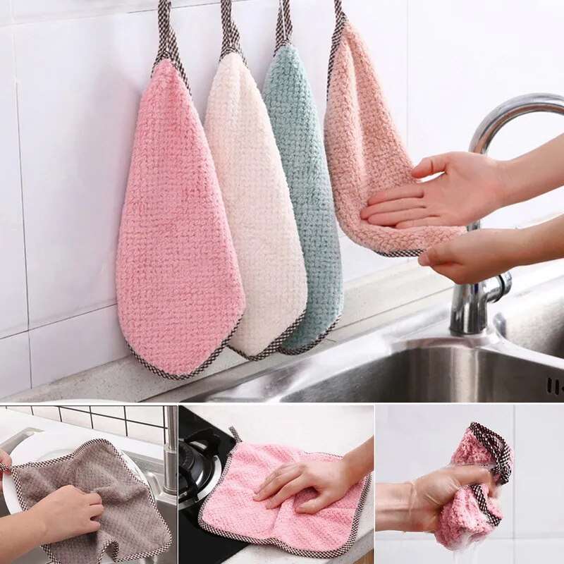 Dish towel, dish cloth, kitchen rag, non-stick oil, thickened table cleaning cloth, absorbent scouring pad - Culinarywellbeing