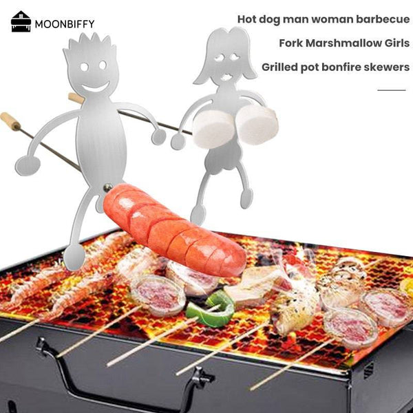 Stainless Steel Portable Roaster Rack BBQ Metal Tool Boy Girl Roaster Cooker Grilled Bonfire Skewers Gril - Culinarywellbeing