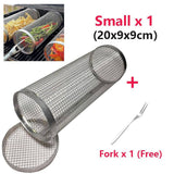 Stainless Steel Barbecue Skewer Storage Tube Charcoal Grill Skewer Flat BBQ Fork Kitchen BBQ Utensils - Culinarywellbeing